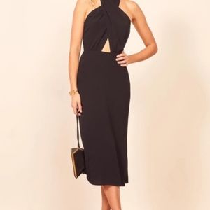 Reformation Carlie dress in black. New with tags. US size 4